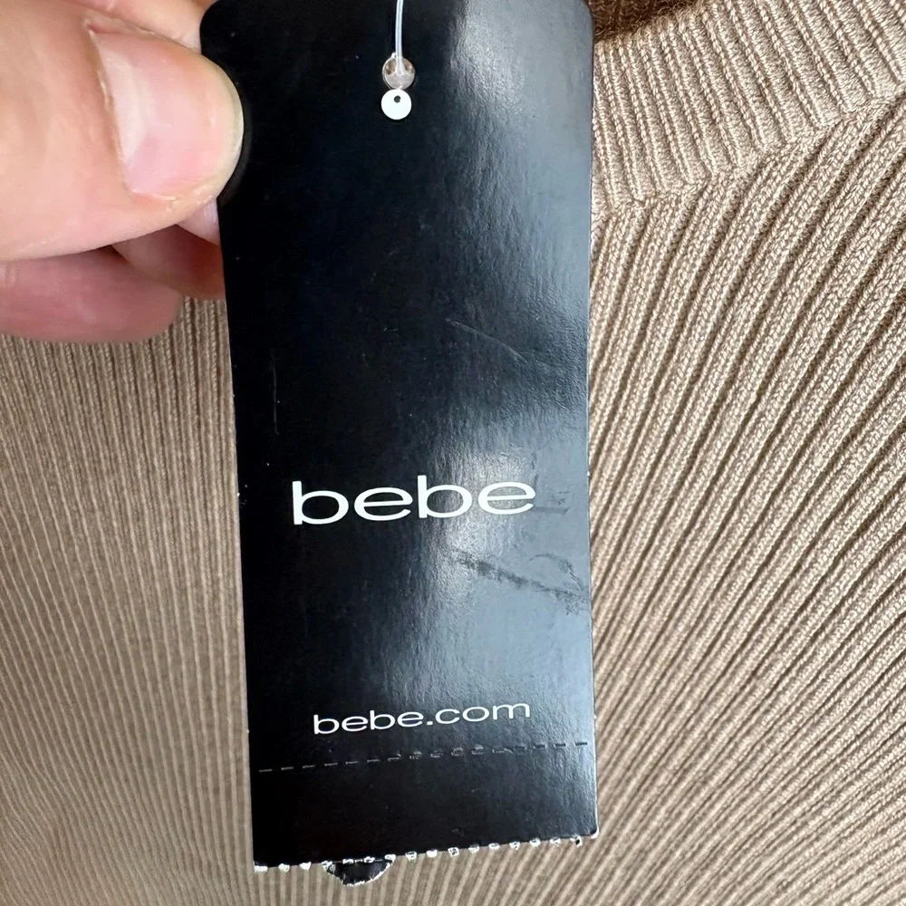 Bebe Tan Ribbed Knit Sweater - Picture 7 of 8